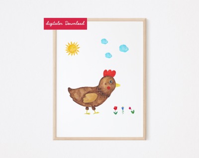 Poster Huhn- digitaler Download