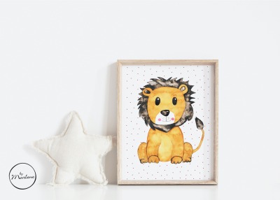 Kinderzimmer Poster Löwe