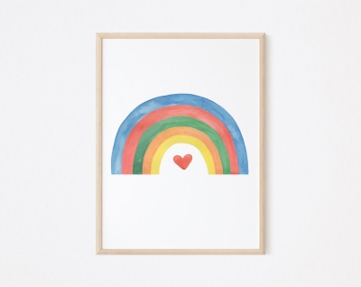 Kinderzimmer Poster Regenbogen