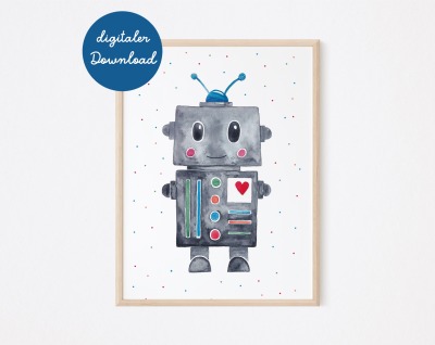 Poster Roboter - digitaler Download