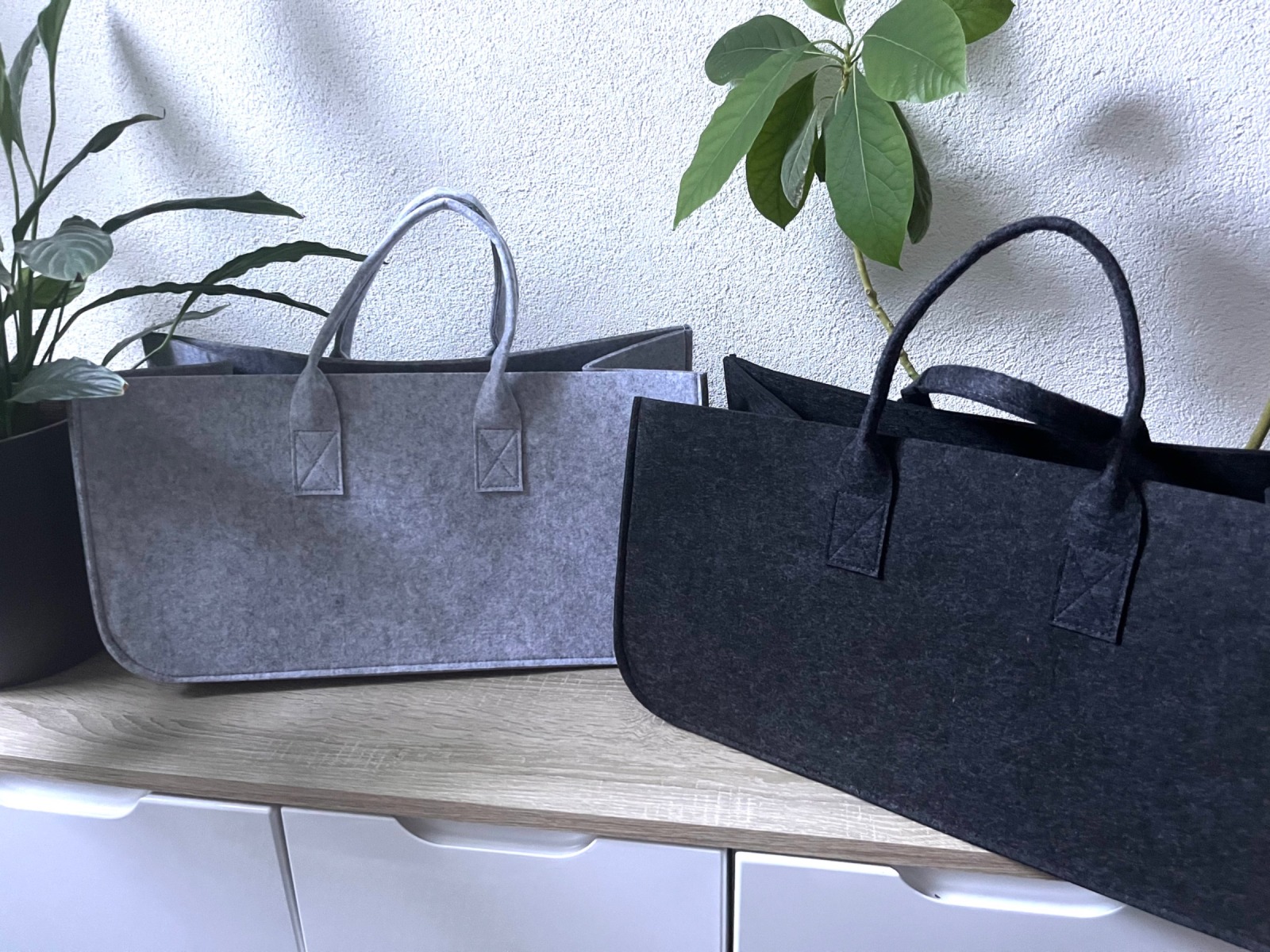 Filzshopper groß und klein Einkaufstasche Filztasche 4