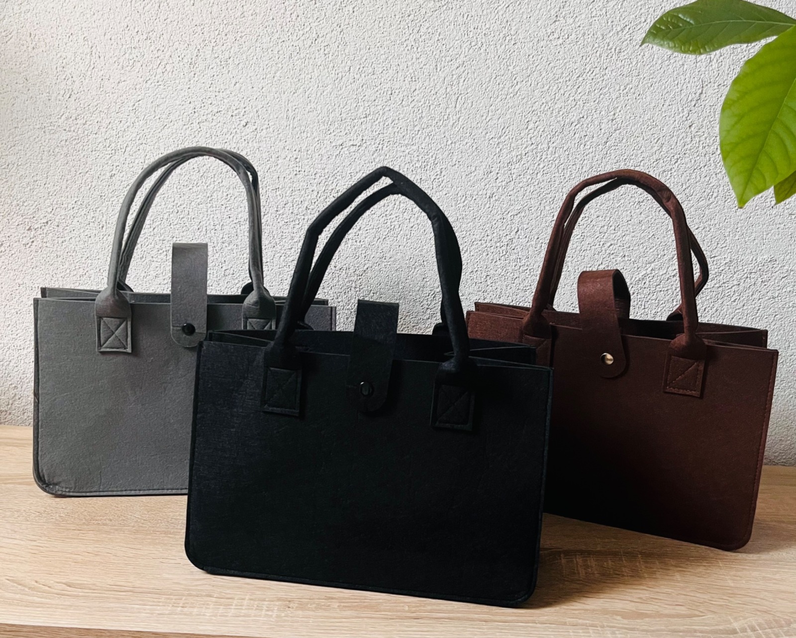 Filzshopper groß und klein Einkaufstasche Filztasche 2