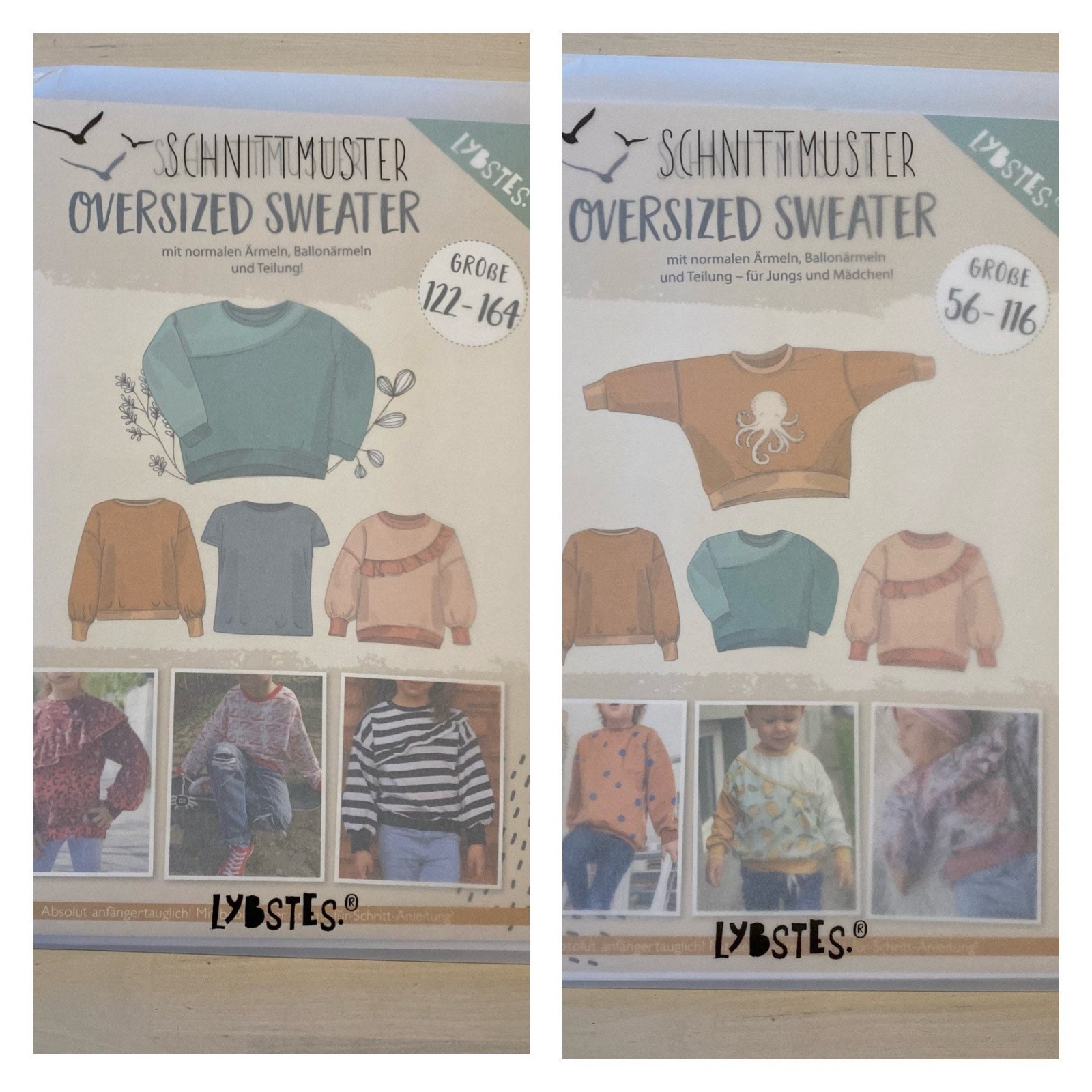 Lybstes Papierschnittmuster Lyblingsjacke, Lyblingsmantel, Oversized Sweater, Babyset, Jolly Jumper,