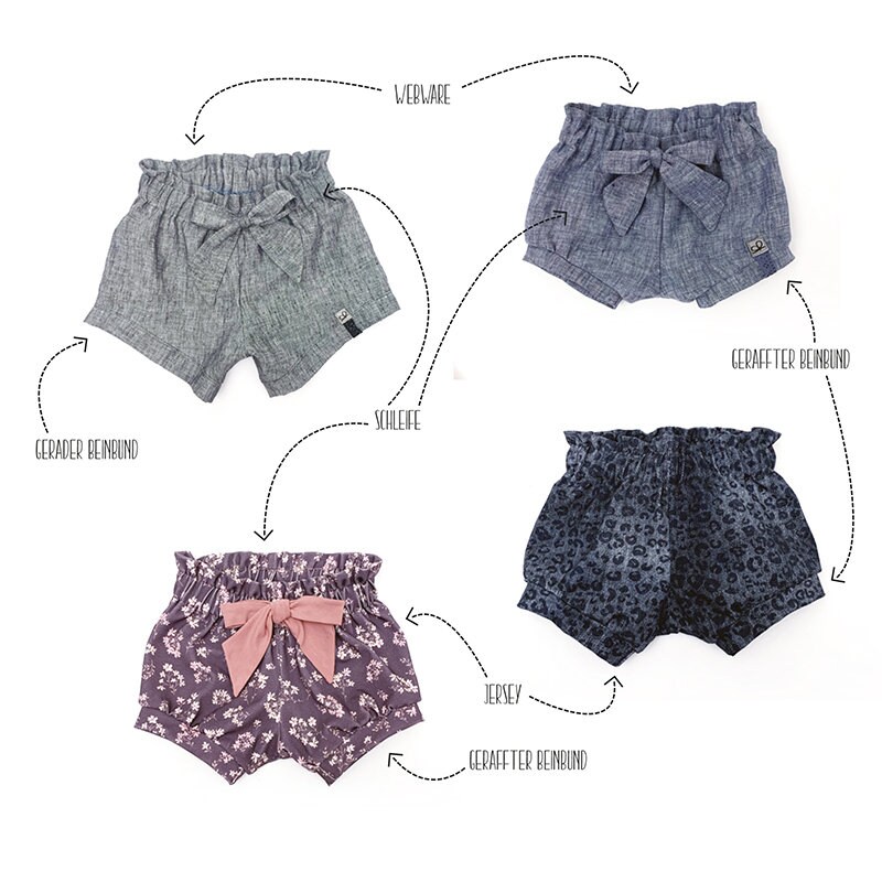 Papierschnittmuster Schleiferlwerk Sunny Shorts 4