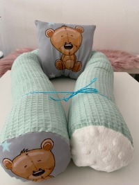 Geschenk-Set Bettschlange und Kuschelkissen Teddy 3