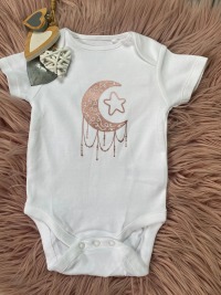 Baby Body bedruckt Mond, Geschenk zur Geburt