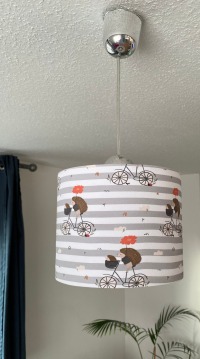 Lampenschirm Igel Kinderzimmer Lampe gratis Lampenfassung und Leuchtmittel Babyzimmer Deckenlampe