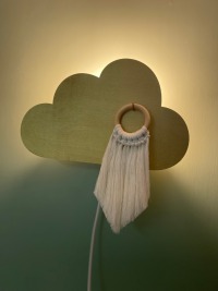 Wandlampe Kinderzimmer Erwachsene Wolke Gold Makramee Lampe Kinder Babyzimmer Ausstattung Licht