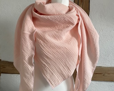 Musselin XXXL Tuch Halstuch Uni zartes Rosa Sommertuch Stilltuch dünnes Halstuch Kinder Erwachsene