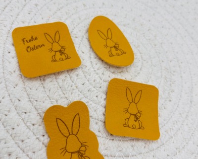 Kunstleder Labels Limitiert Hase