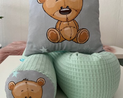 Geschenk-Set Bettschlange und Kuschelkissen Teddy