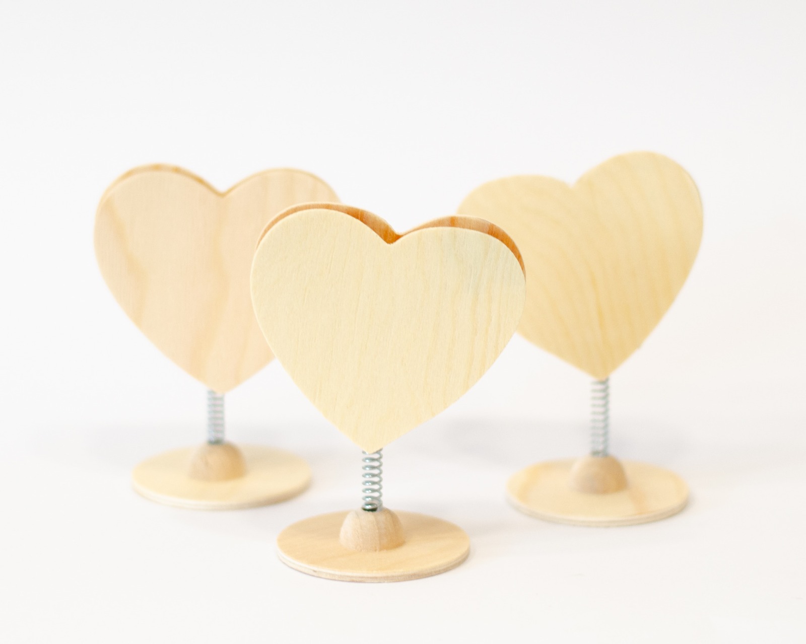Postkartenhalter Holz Herzform Tischdeko