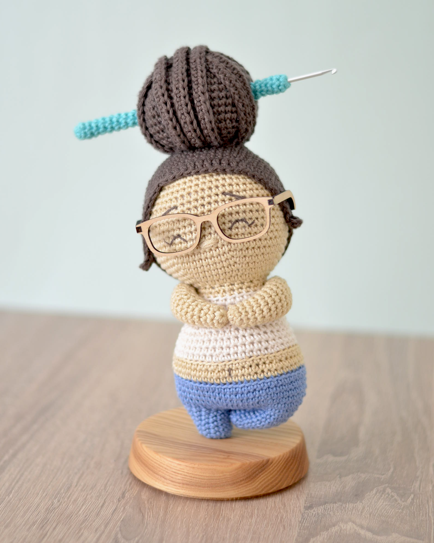 Holzrbrille für Amigurumi 7