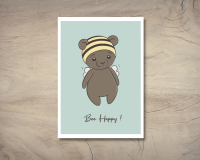 Postkarte Bienenbär