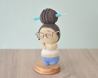 Holzrbrille für Amigurumi 6