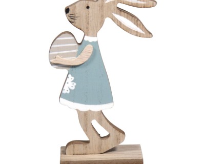 Hasenfrau mit Osterei - 8 x 13 cm