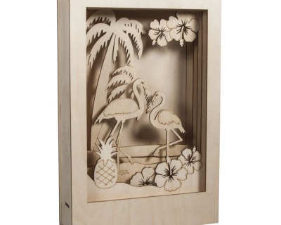 DIY Holzbaukasten 3D - Flamingo - 20 x 30 x 6,7cm, 10-tlg.