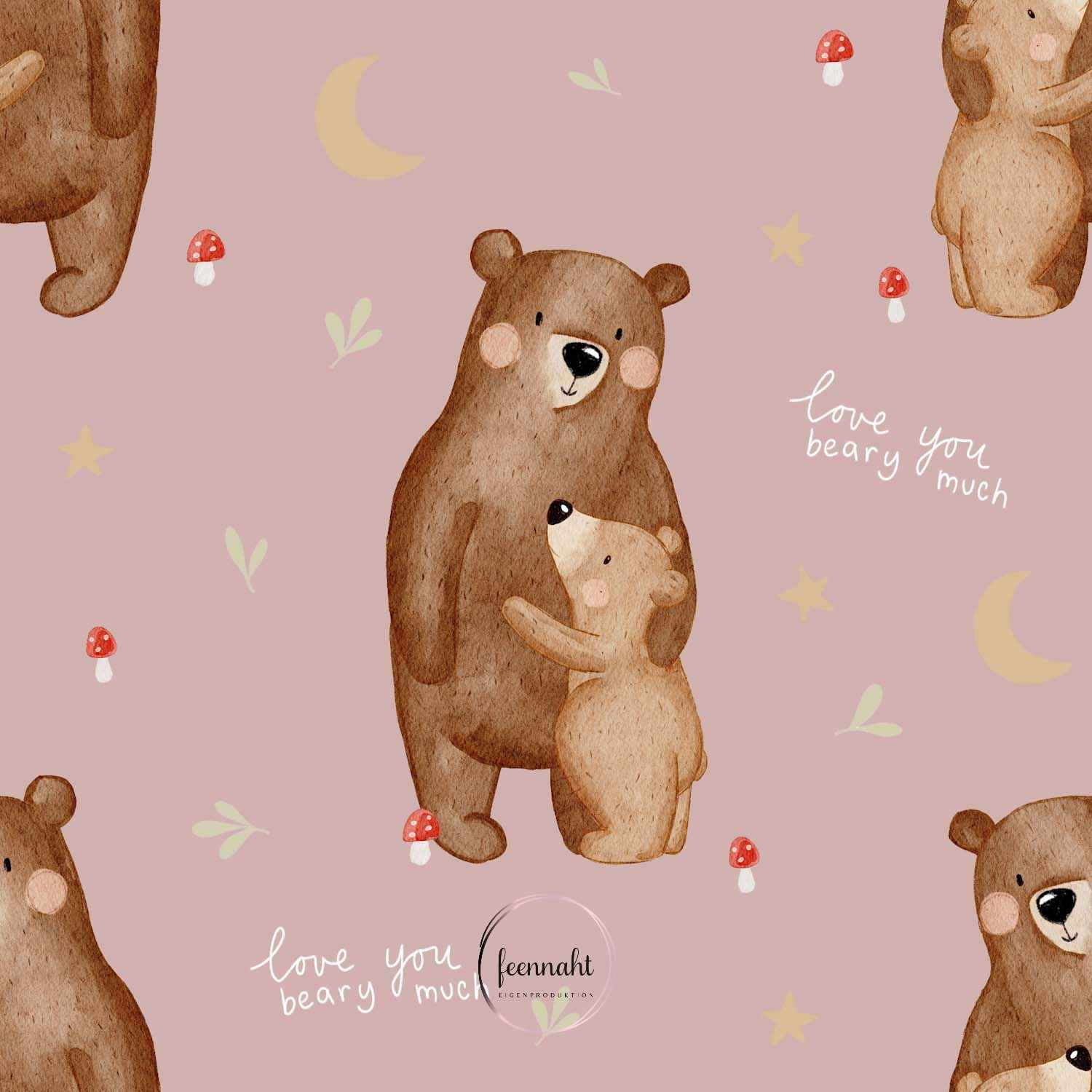 Vorbestellung - Jersey o. French Terry / 23,00 EUR/m - Eigenproduktion - I love you beary much