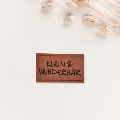 Label Kunstleder KLEIN &amp; WUNDERBAR