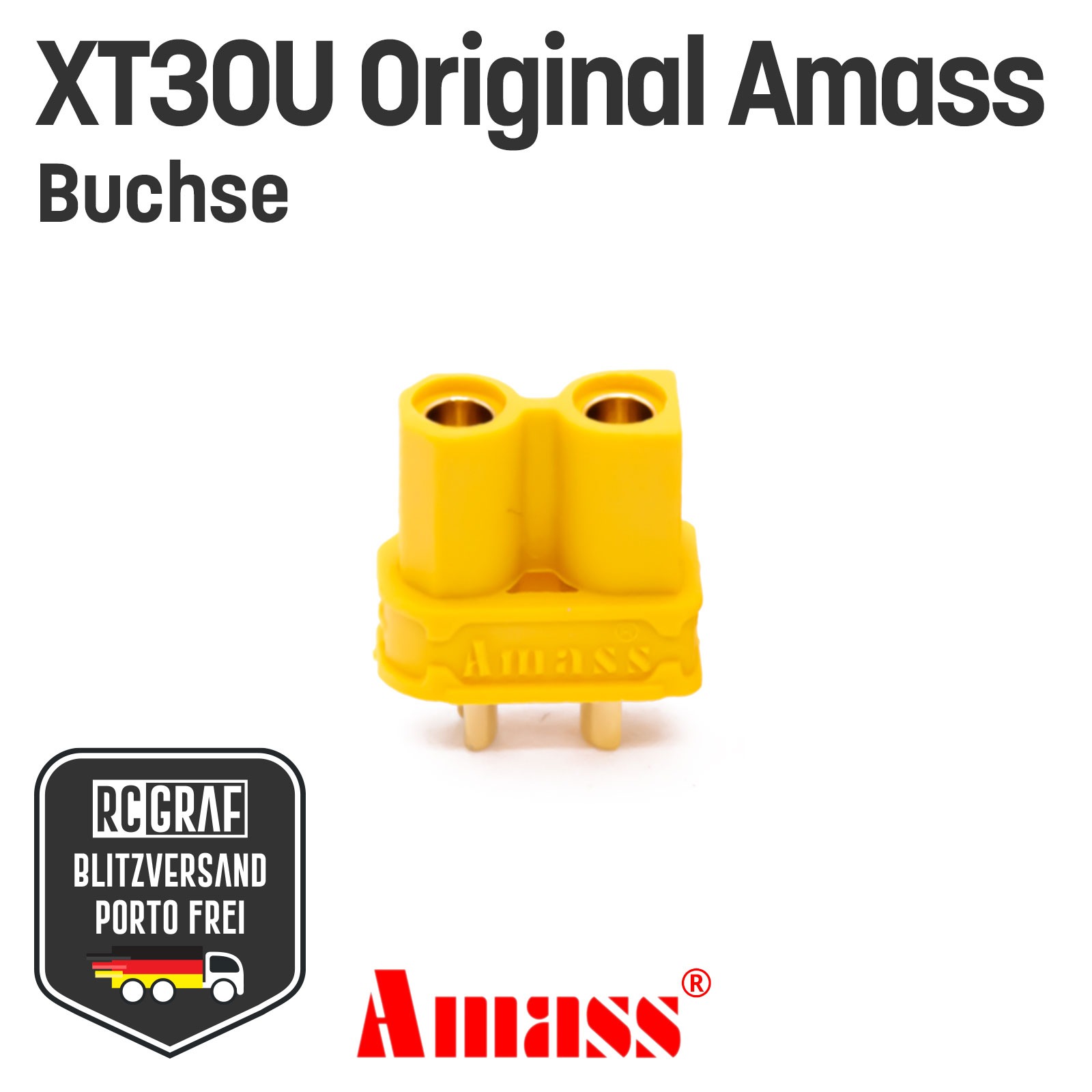 10 Buchsen XT30U Original Amass 2
