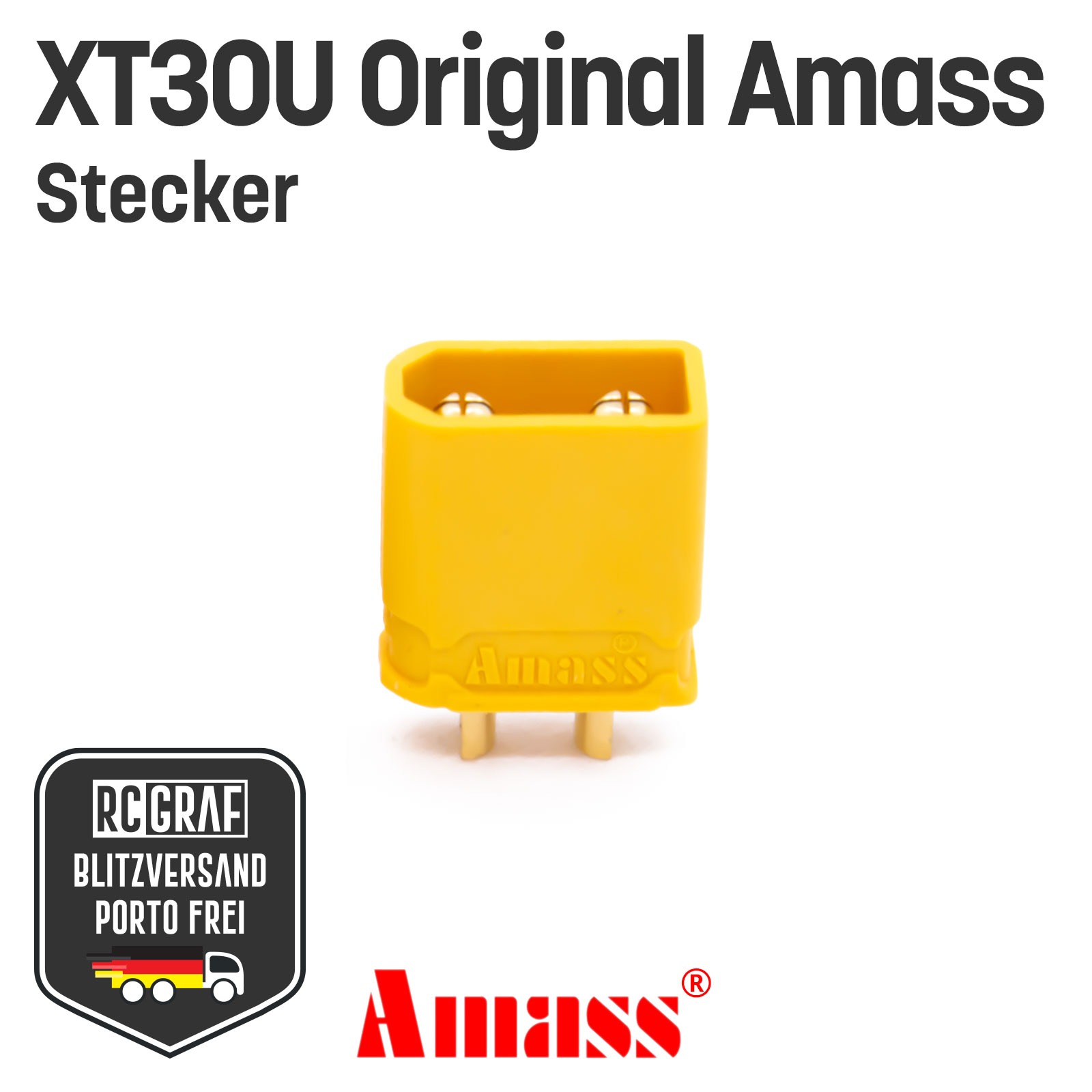 10 Stecker XT30U Original Amass 2
