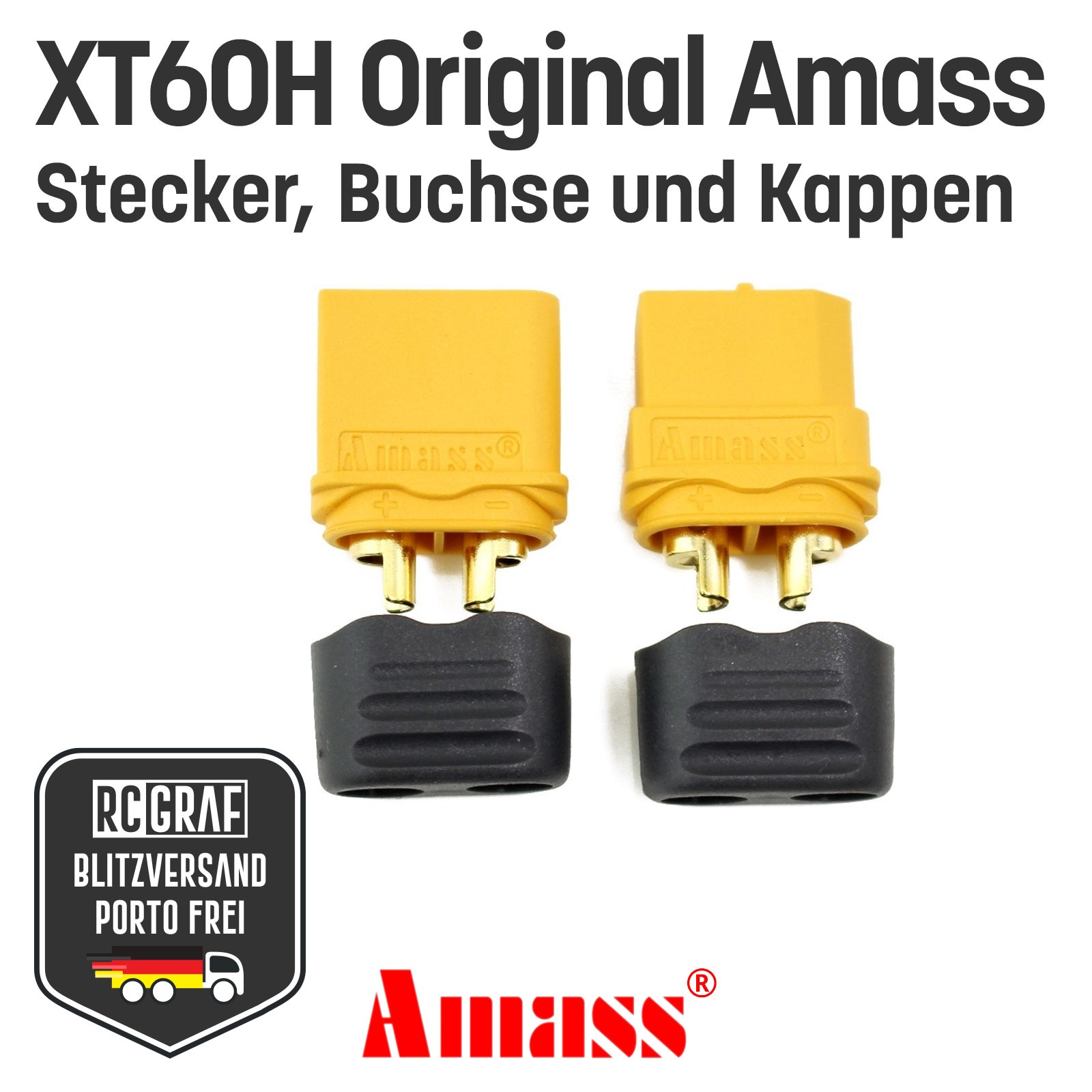 10 Paare XT60H Original Amass XT60 Stecker Buchse Gelb 3