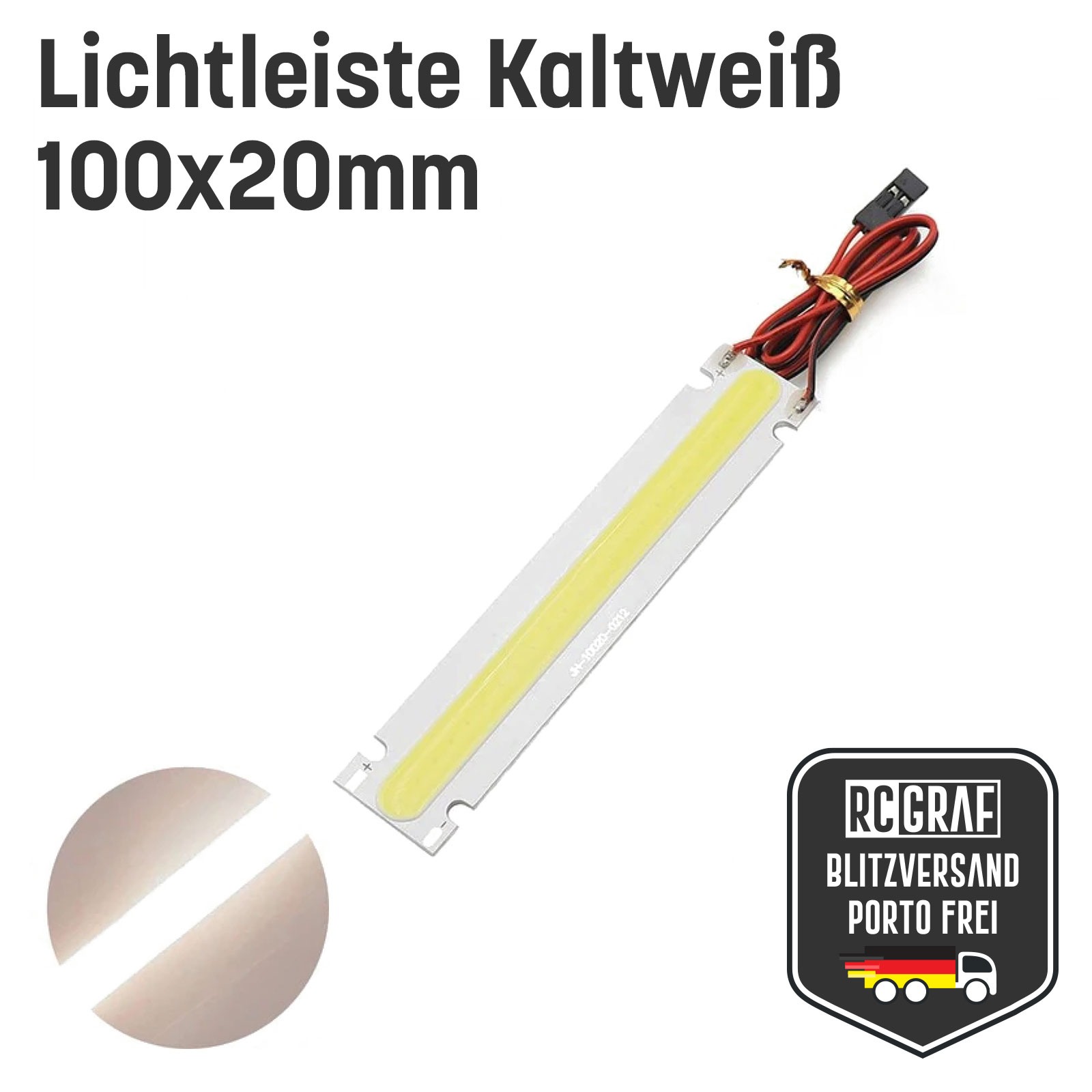 RC LED Lichtleiste in Weiß 100x20mm Beleuchtung