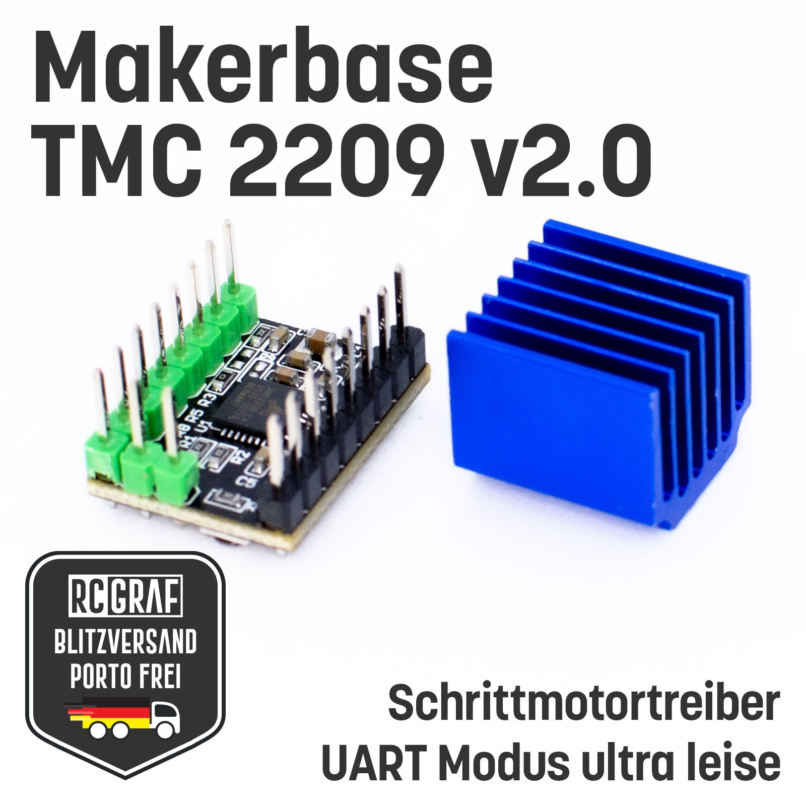 Makerbase TMC2209 V2.0 Schrittmotortreiber UART Modus ultra leise