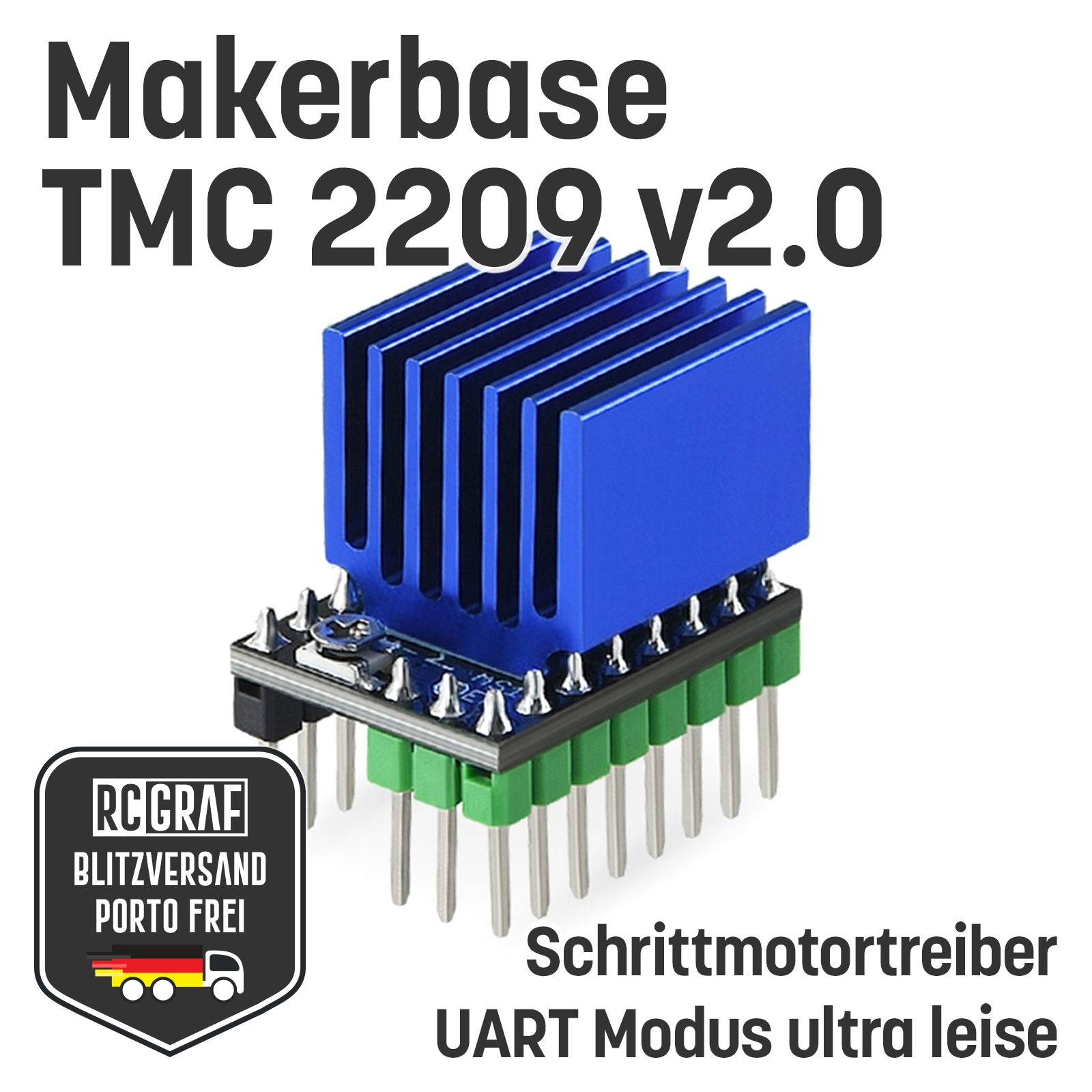 Makerbase TMC2209 V20 Schrittmotortreiber UART Modus ultra leise 6