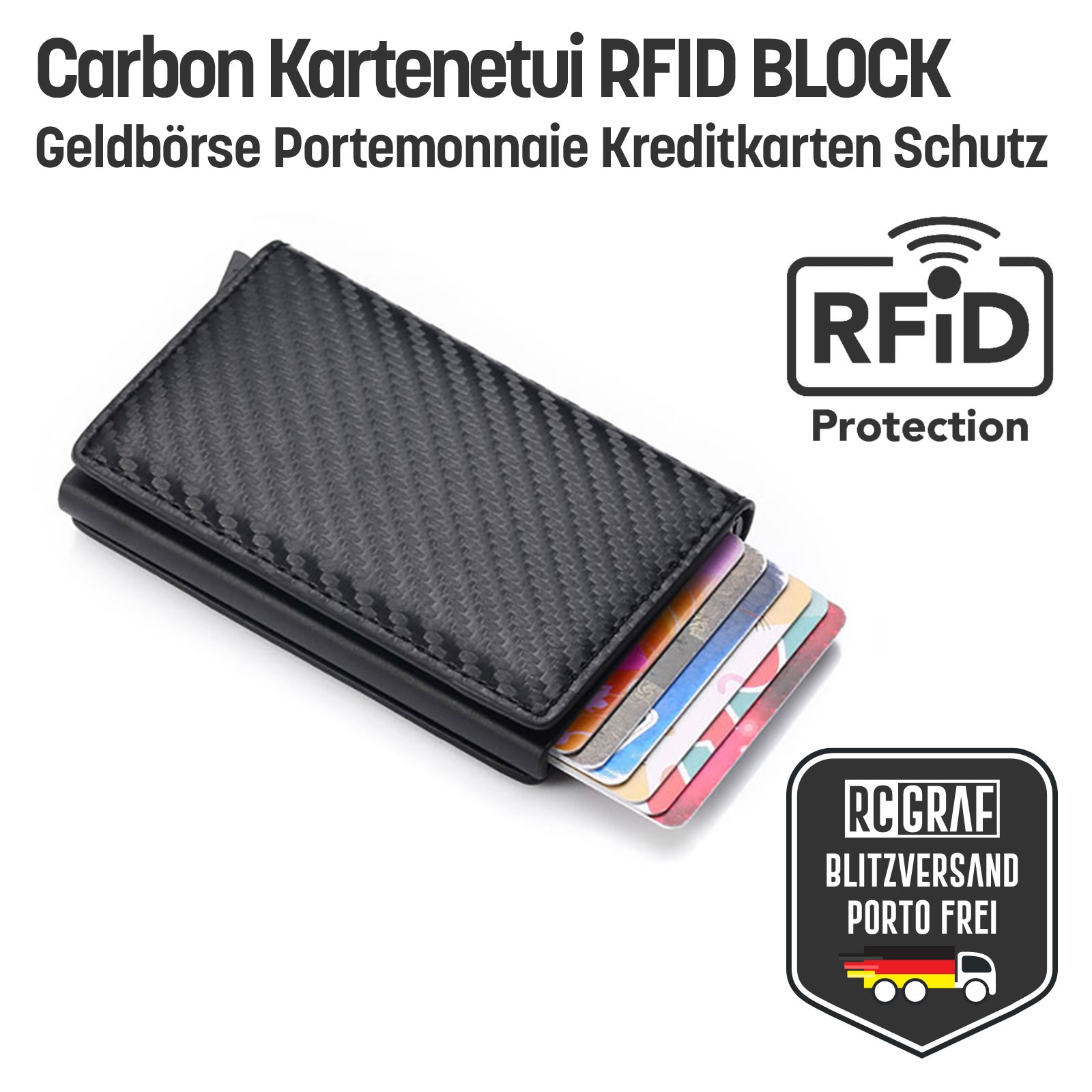 Premium Kartenetui Portmonee RFID Schutz Geldbeutel 2