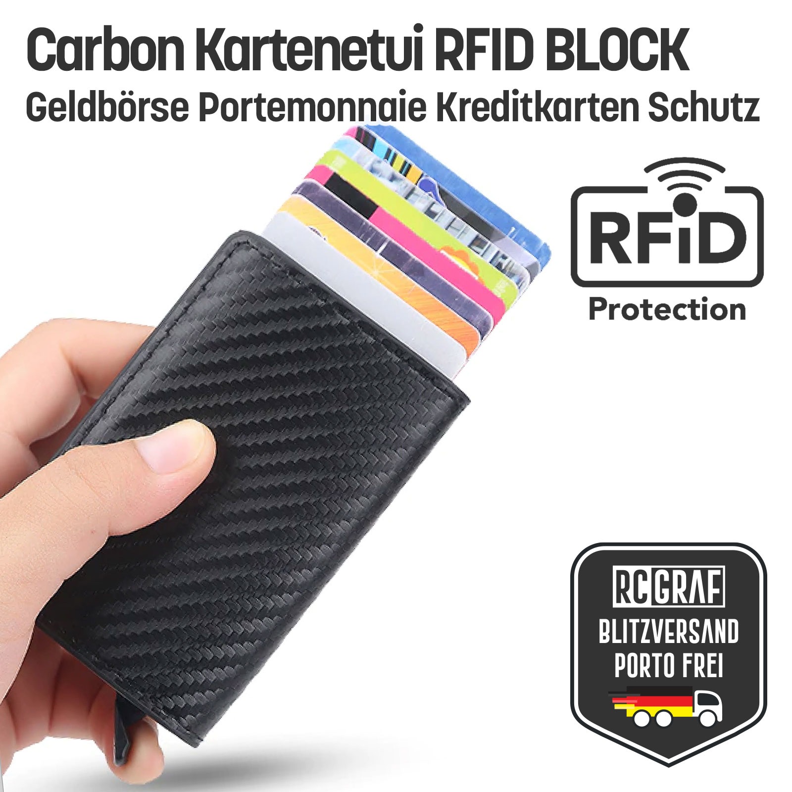 Premium Kartenetui Portmonee RFID Schutz Geldbeutel