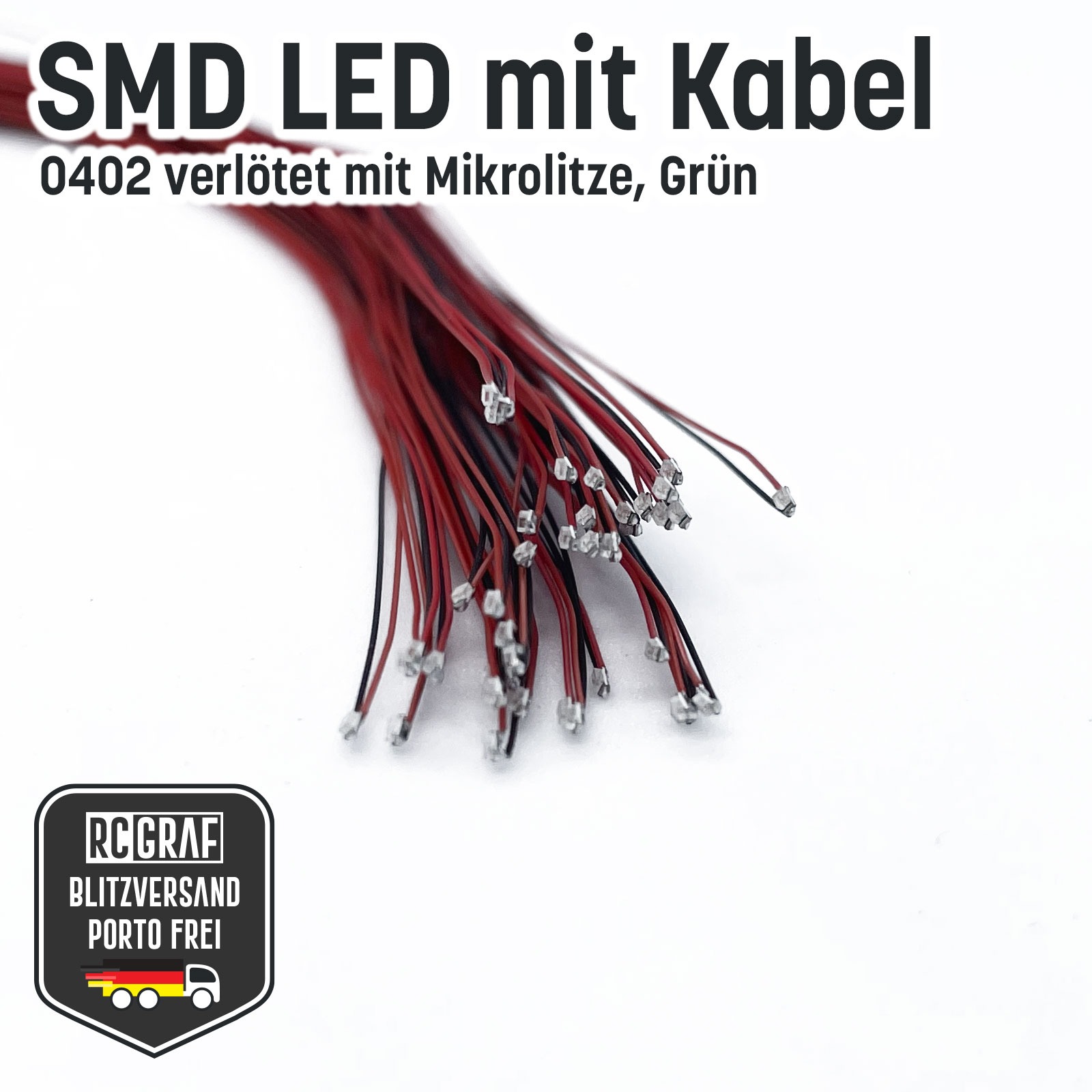 SMD LED 0402 Microlitze 30cm verlötet 4
