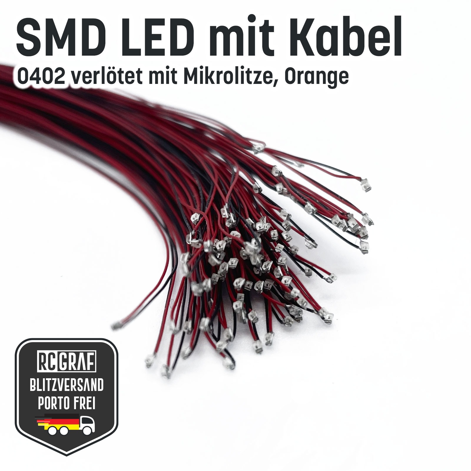 SMD LED 0402 Microlitze 30cm verlötet 5