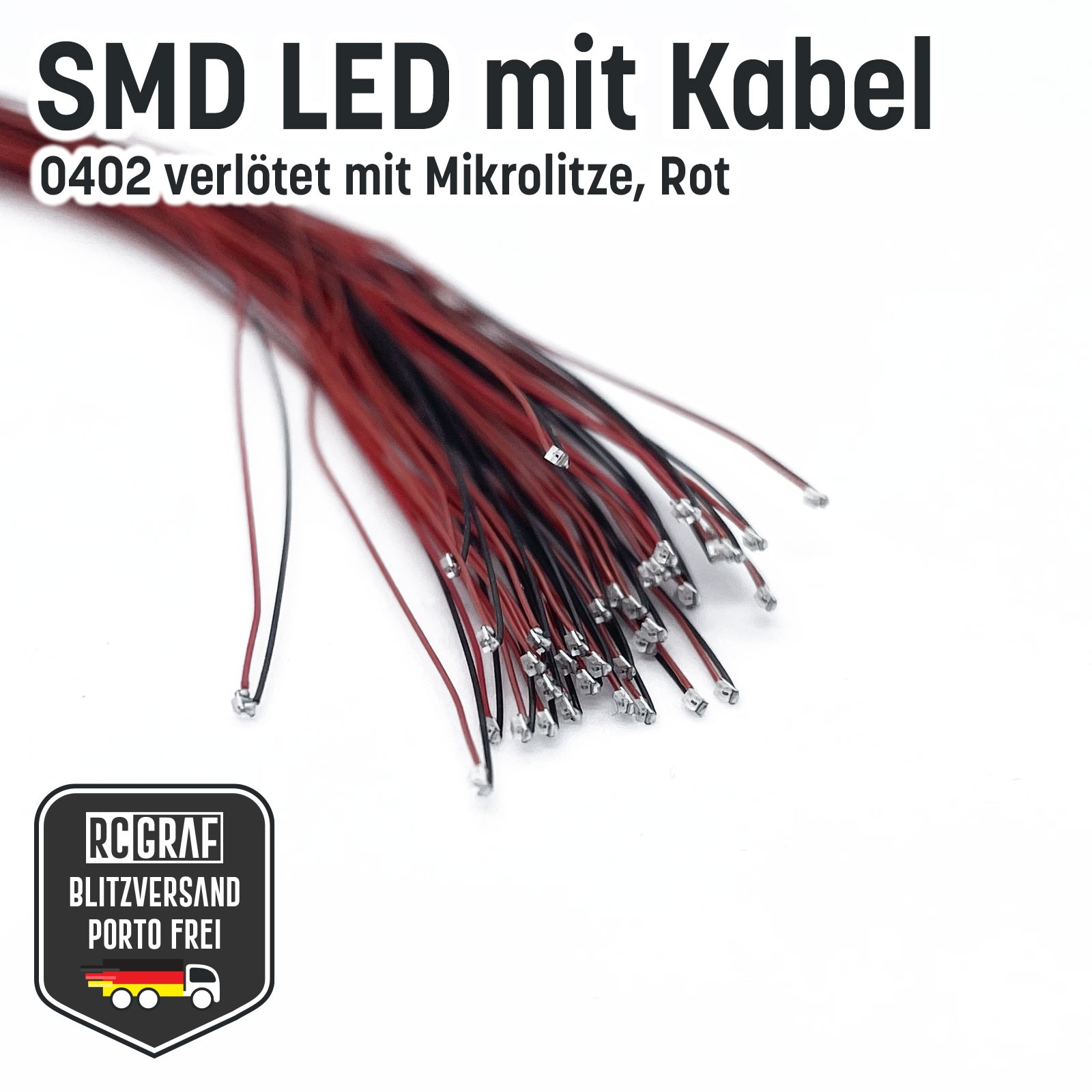 SMD LED 0402 Microlitze 30cm verlötet 6