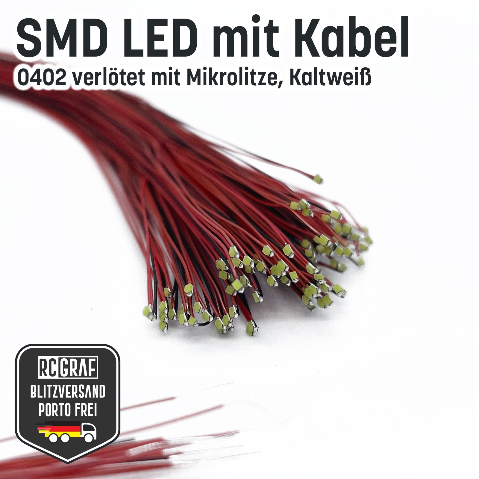 SMD LED 0402 Microlitze 30cm verlötet 7