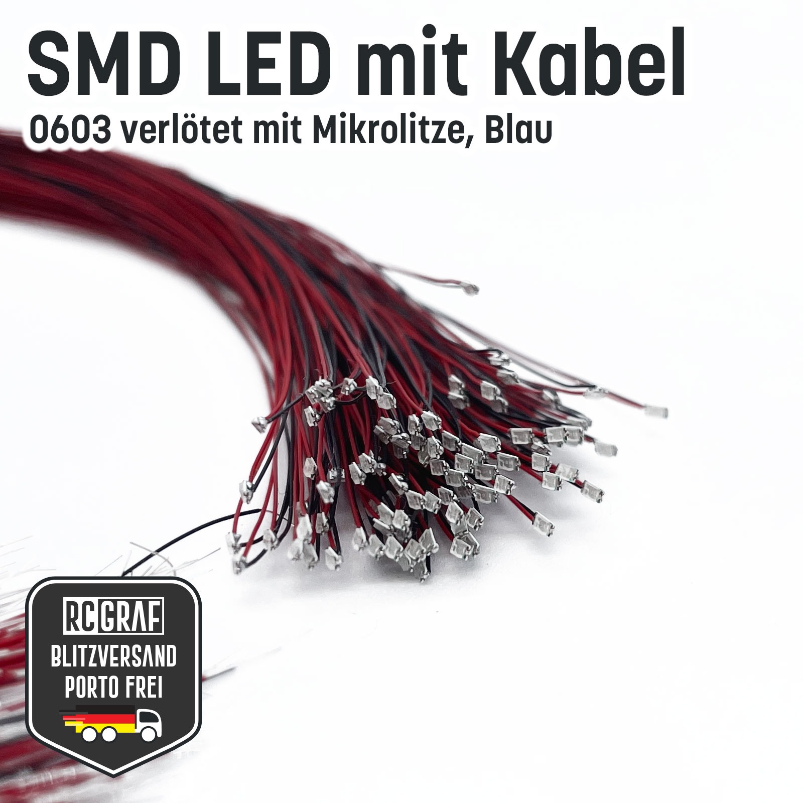 SMD LED 0603 Microlitze 30cm verlötet 3