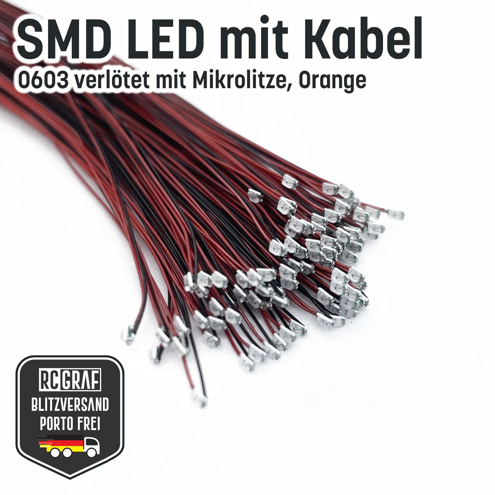 SMD LED 0603 Microlitze 30cm verlötet 4