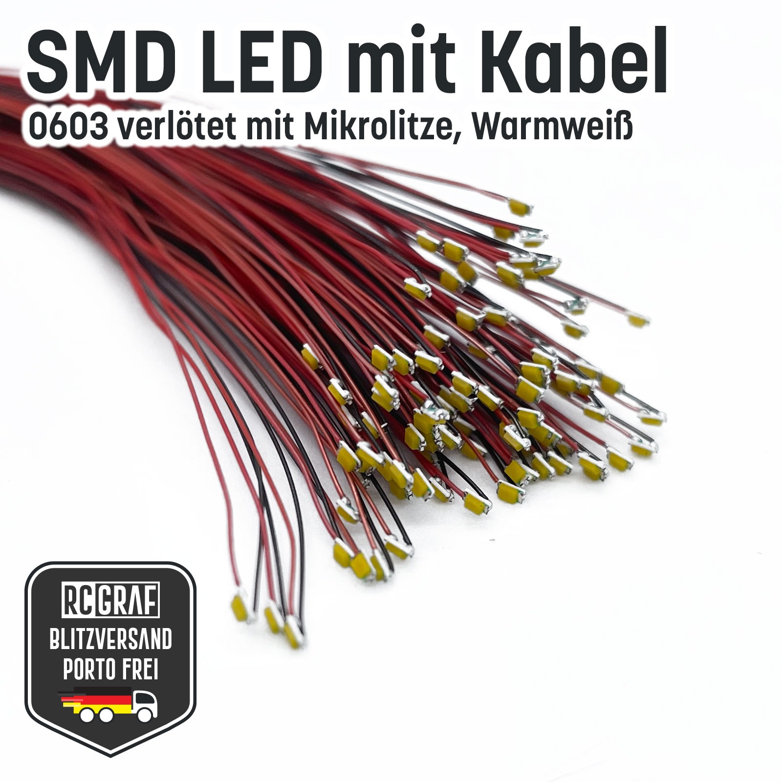 SMD LED 0603 Microlitze 30cm verlötet 7