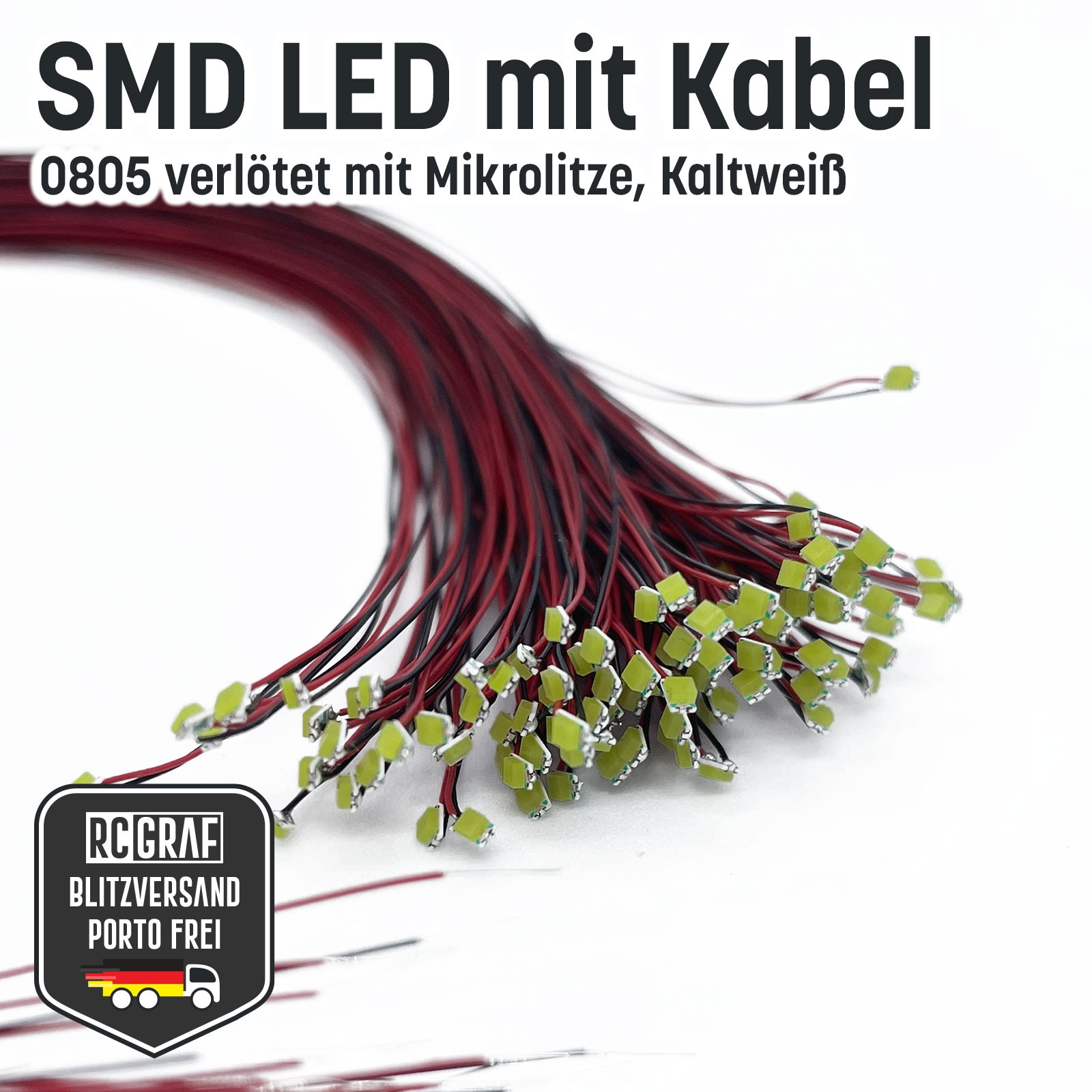 SMD LED 0805 Microlitze 30cm verlötet 7