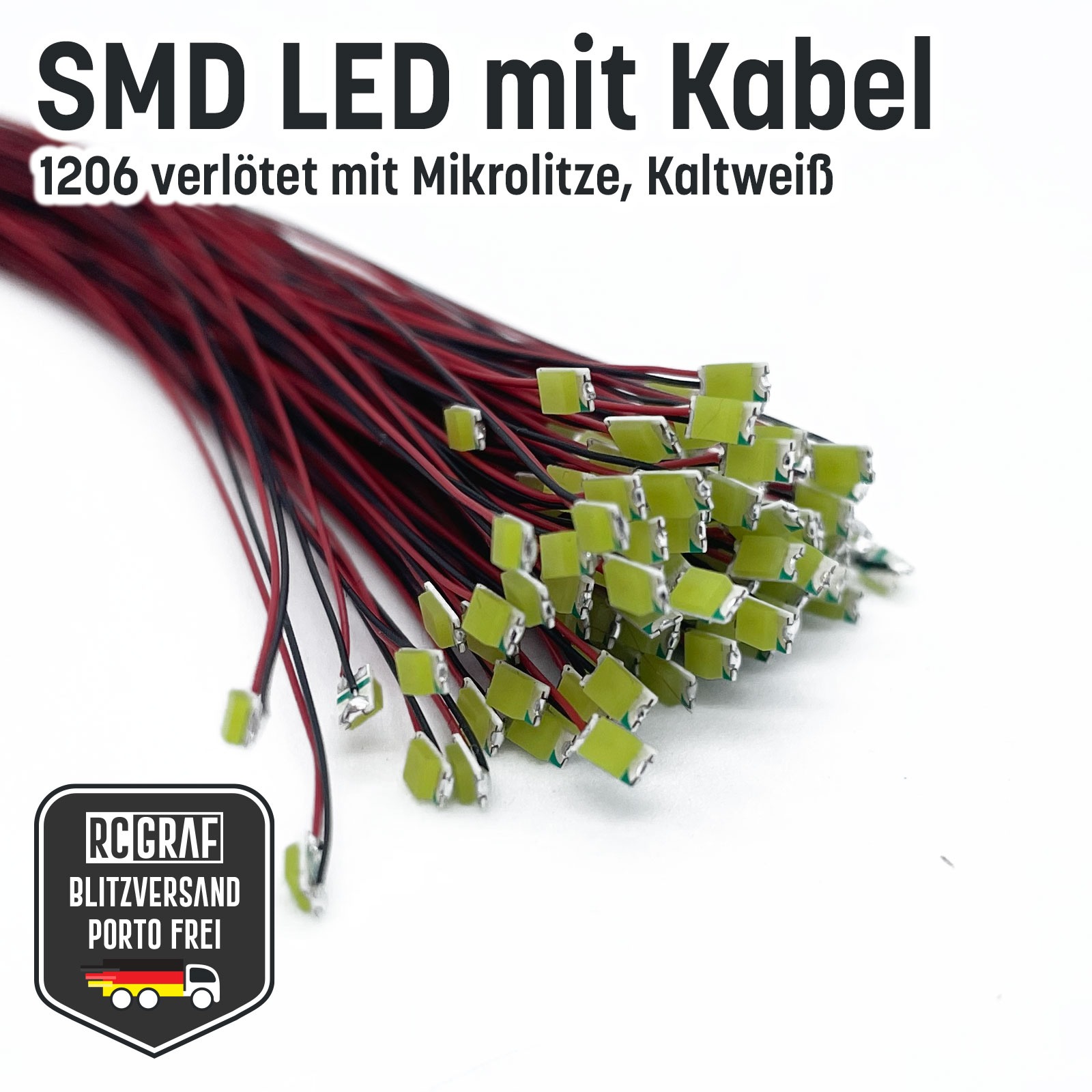 SMD LED 1206 Microlitze 30cm verlötet 6