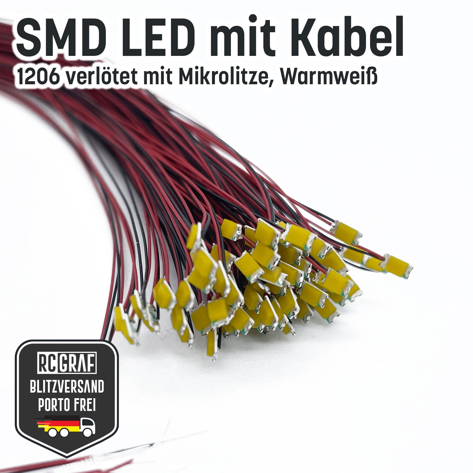 SMD LED 1206 Microlitze 30cm verlötet 7