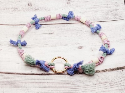 EM-Keramik Halsband Sweetpastell Hundehalsband Markenhalsband pastell blau rosa