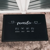 Fußmatte | Familie + Wunschnamen personalisierbar