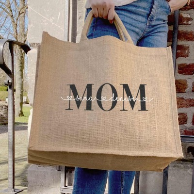 Juteshopper | Mom,Mama,Oma Wunschnamen personalisierbar - Gestalte diesen tollen Shopper nach