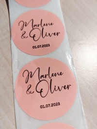Hochzeitsaufkleber für Umschläge und Einladungen oder Gastgeschenke - Personalisierte Sticker mit