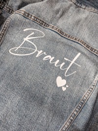 Bügelaufkleber für Deine Jeansjacke zur Hochzeit- Mit Bügelaufkleber Deine besondere