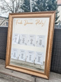 Schriftzug für den Tischplan Eurer Hochzeit- Mit selbstklebenden Schriftzug einen Sitzplan für