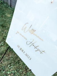 Aufkleber Willkommensschild Hochzeit- Selbstklebender personalisierter Schriftzug aus Vinylfolie 7