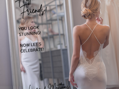 Aufkleber für einen Spiegel als Willkommensschild Hochzeit - DIY Willkommensschild mit