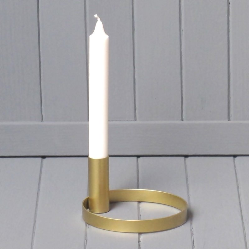 Kerzenständer Metall gold für Stabkerze 2